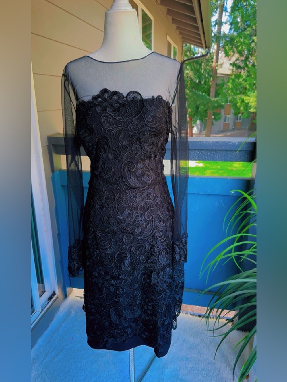 Patra classic dress black lace dress Vintage dress sz 16